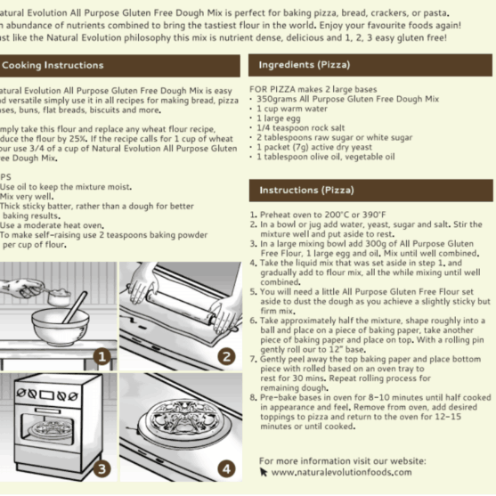 Gluten Free Dough Mix - Natural Evolution Foods